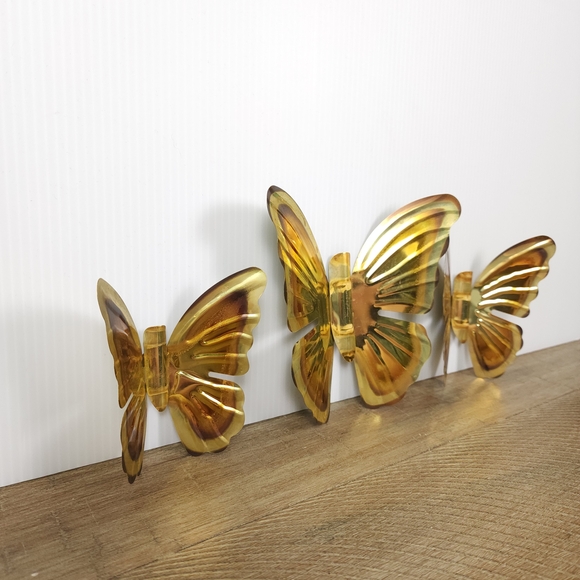 Home Interiors Gold Butterfly Trio Wall Art - Picture 3 of 5